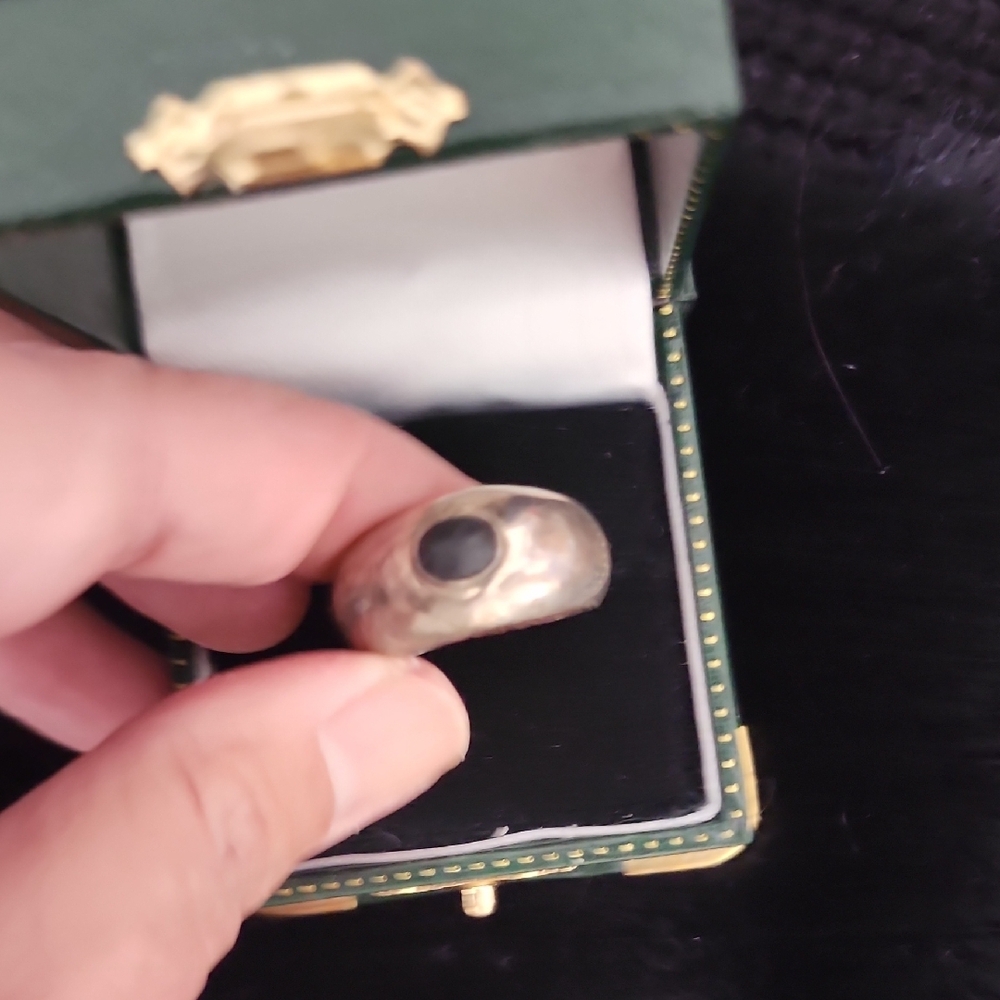 Elegant Silver and Turquoise Ring Set - Picture 8 of 9
